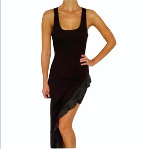 Love culture black ruffle maxi dress size small